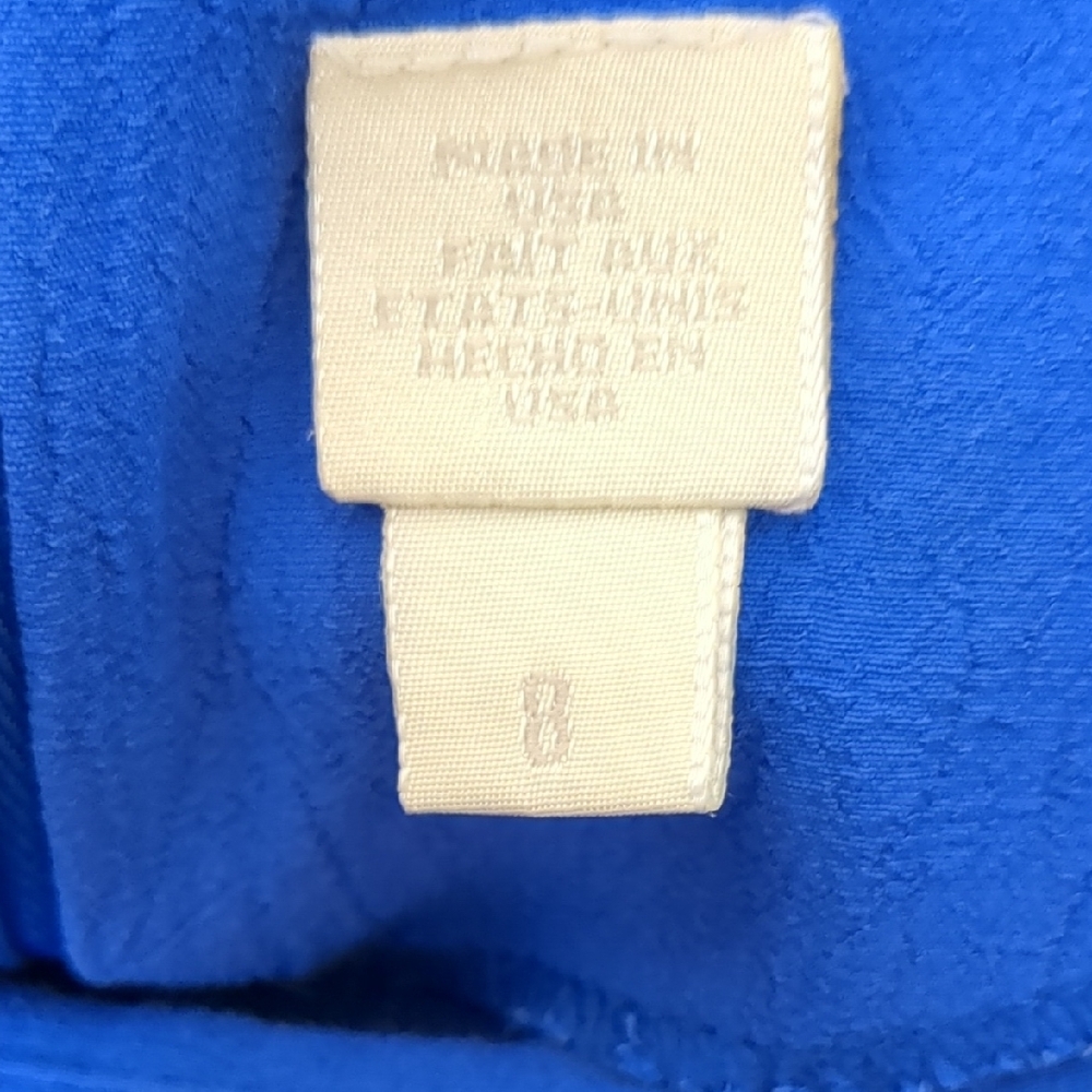 Liz Claiborne Short Sleeves Blue Dress - Size 8 - Picture 10 of 10